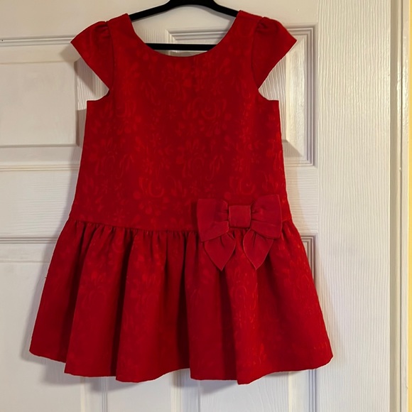 Janie and Jack Dresses Janie And Jack Red Drop Waist Lace Overlay